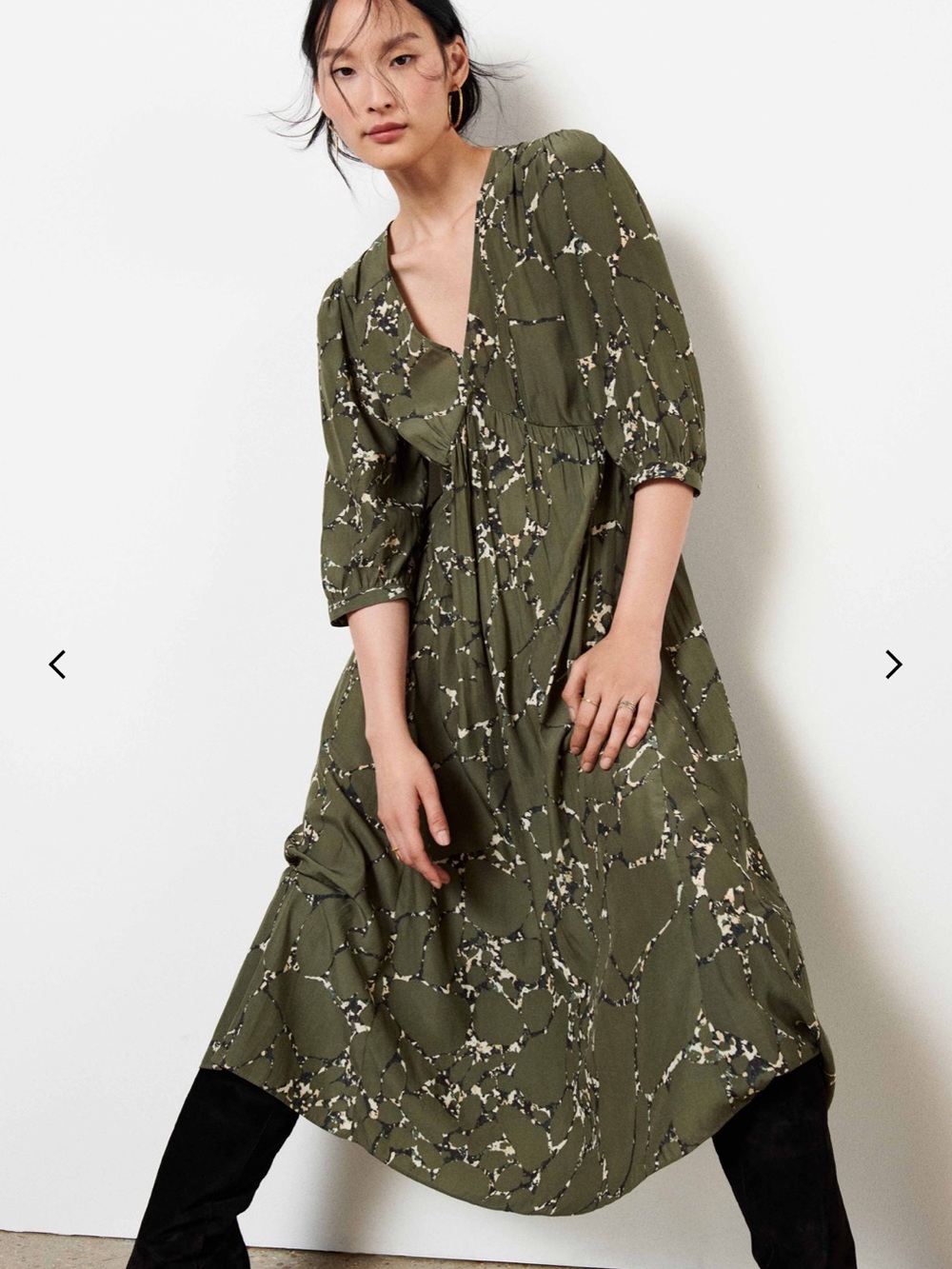 ba&sh Olive Green Mosiris Dress XS